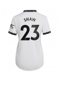 Fotbalové Dres Manchester United Luke Shaw #23 Dámské Venkovní Oblečení 2022-23 Krátký Rukáv